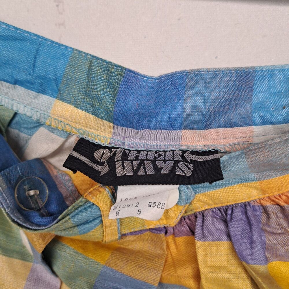 Vintage Long Skirt Lot of 7 Plaid Solid Size 2 XS / S 70s 80s Blake Russ Togs - Picture 4 of 16